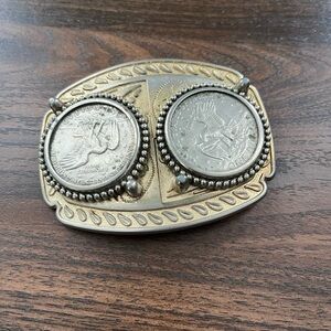Vintage Coin Belt Buckle